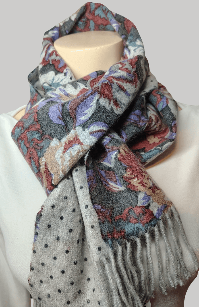 Amicale flora dual pure cashmere scarves and muffler, soft luxury cashmere stole