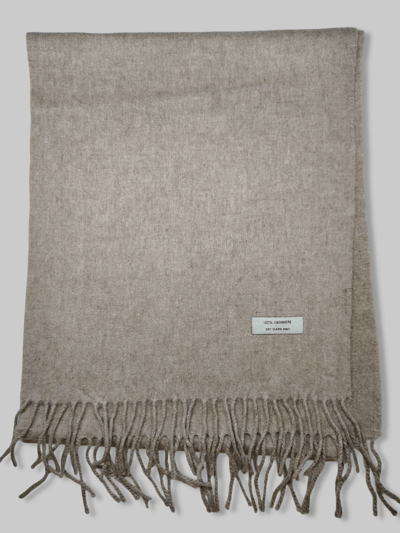 Brown pure cashmere stole by Cashmere Knot, soft luxury cashmere scarf for women