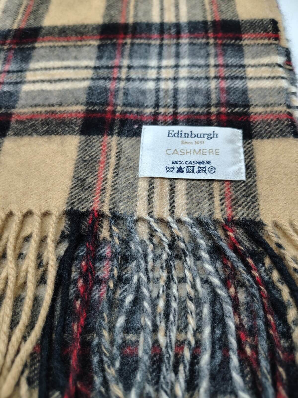 Edinburgh Cashmere preloved cashmere scarf from Ireland, soft luxury wrap