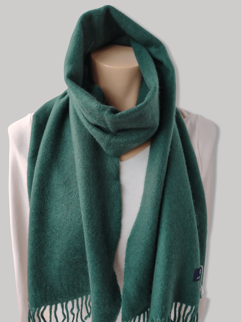Gobi Preloved Pure Cashmere Muffler and Scarf – Dark Green
