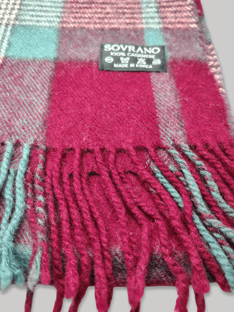 Sovrano pure cashmere muffler and scarf, soft luxury cashmere stole