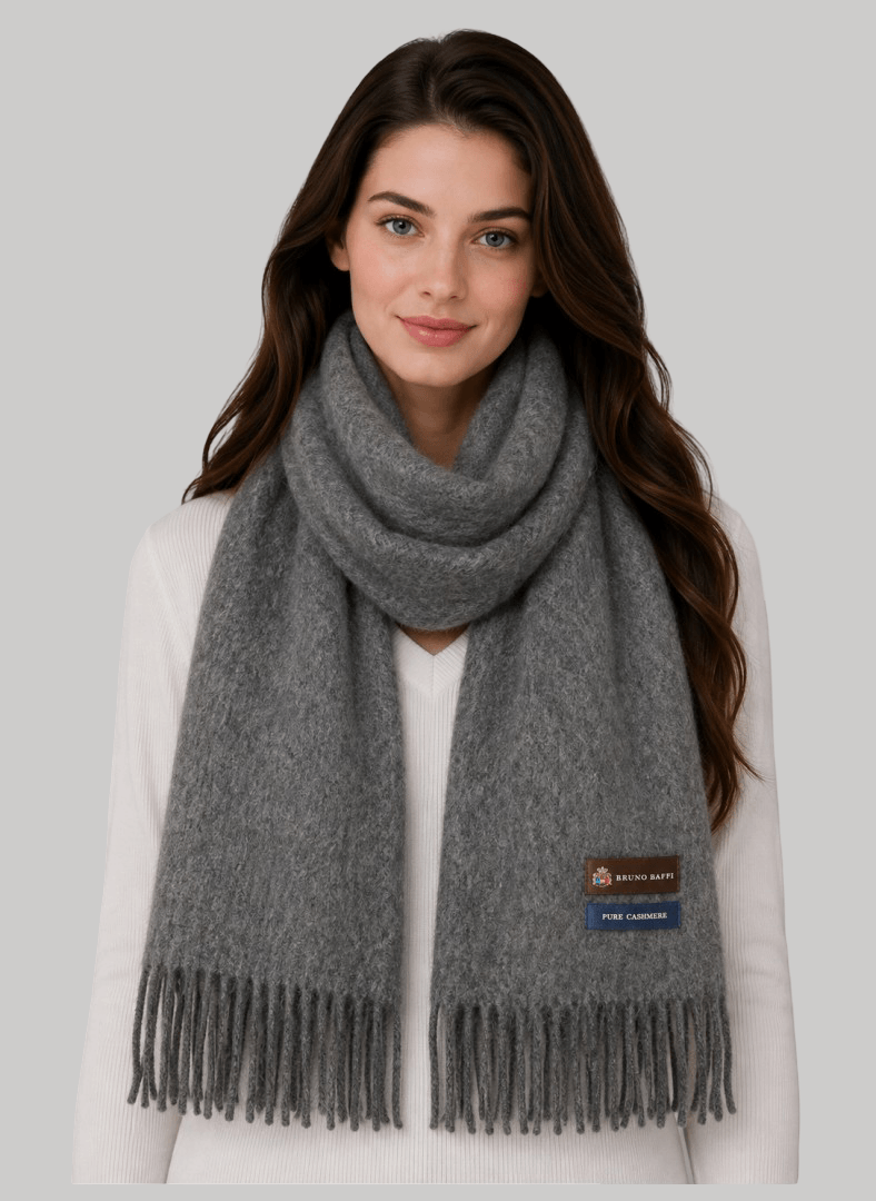 Bruno Baffi pure cashmere scarf, soft luxury cashmere stole