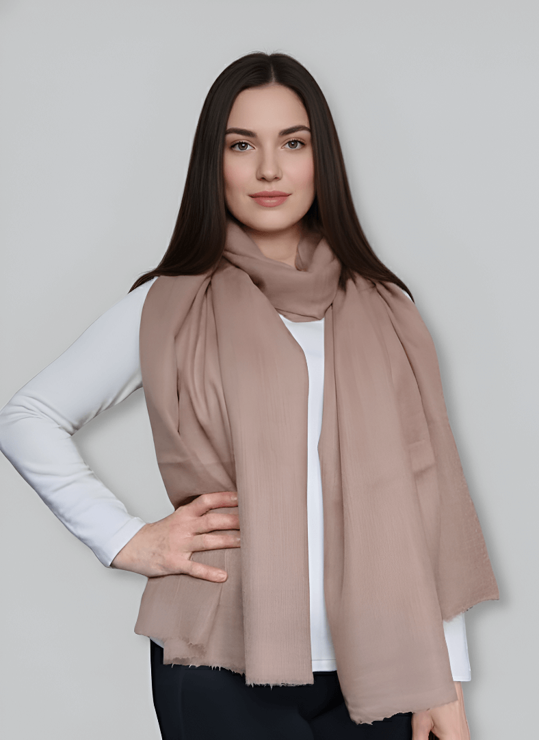 Pure Pashmina Stole – Dusty Rose Taupe