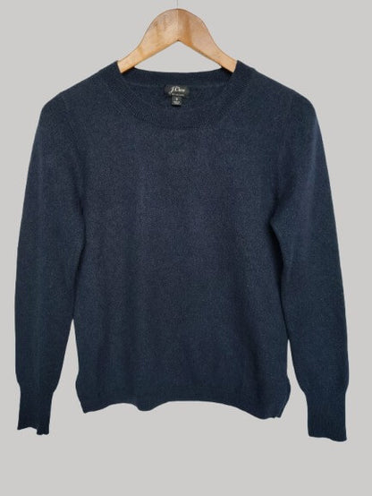 J.Crew Dark Navy pure cashmere classic Round-neck jumper brand new with tags Large UK and Ireland fit from Cashmere Knot Ireland
