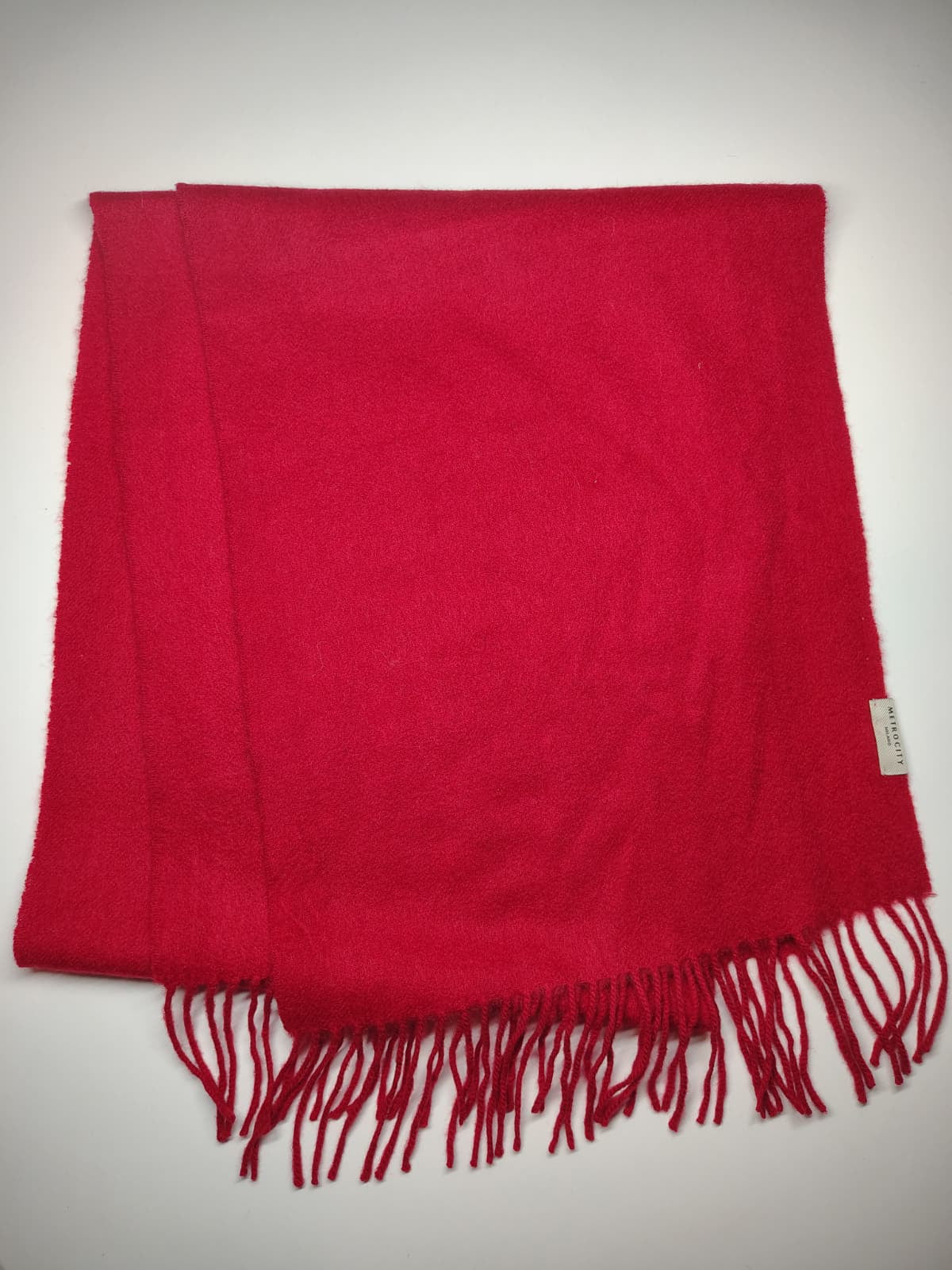 Preloved Metrocity pure cashmere scarves and muffler from Ireland in red color