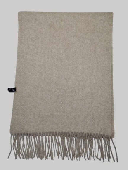 Barts beige preloved pure cashmere scarf from Ireland, soft luxury wrap