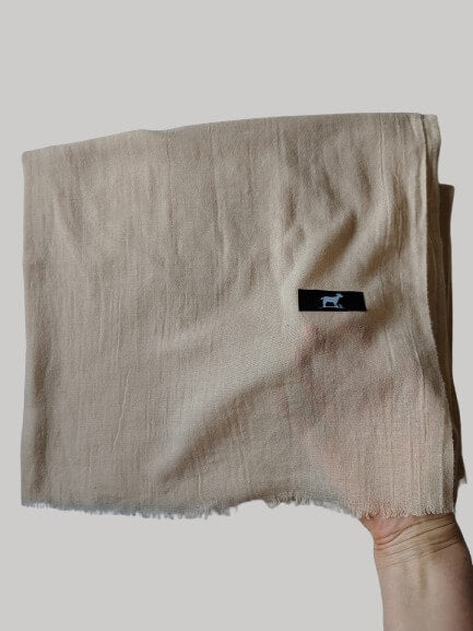 Beige luxury Pure Kashmiri Pashmina stole handcrafted  – Cashmere Knot Ireland