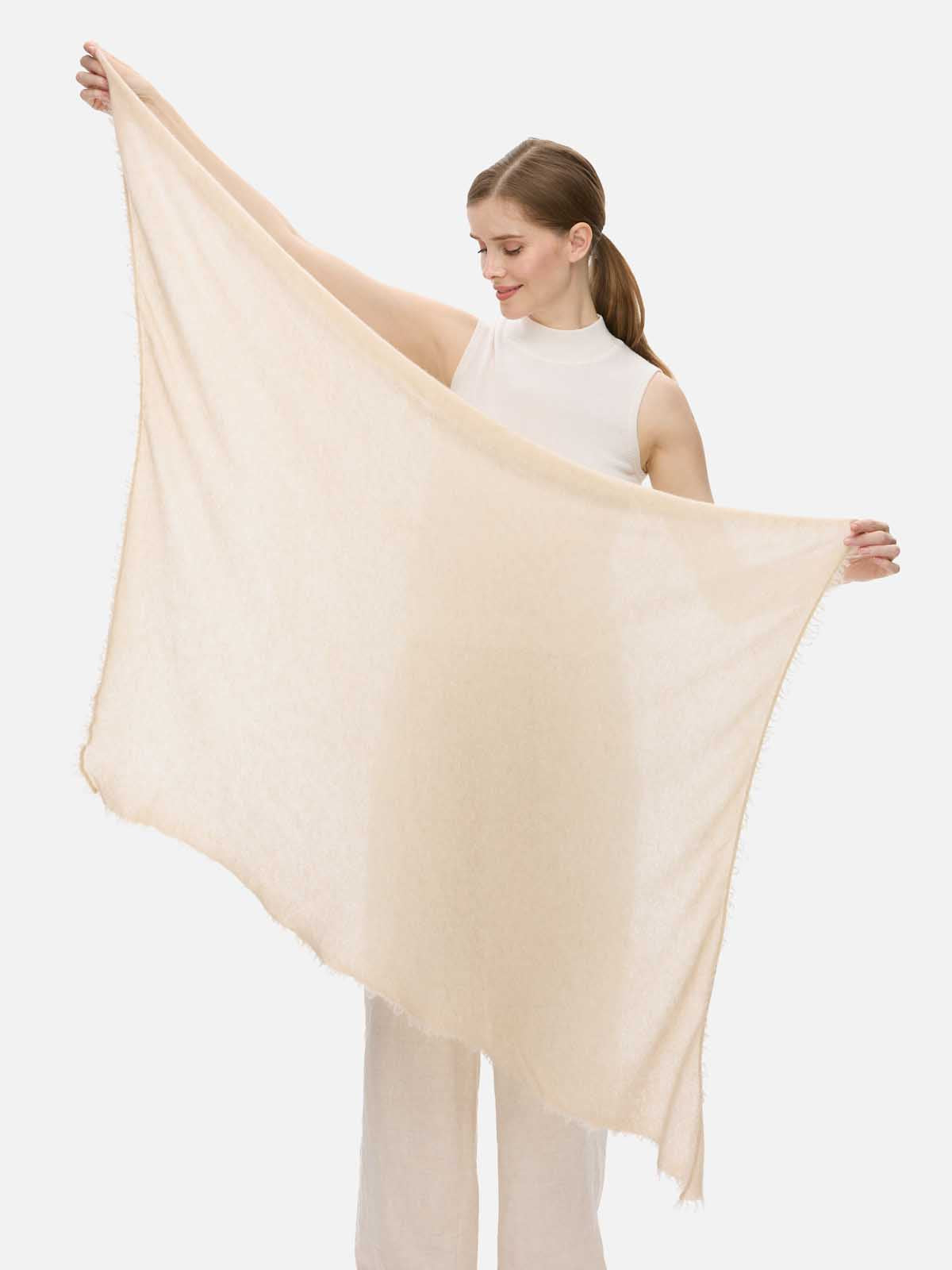 Beige Luxury Kashmiri Pashmina Stole