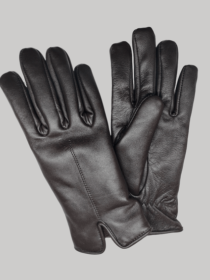 Cashmere Knot premium dark brown sheep leather women gloves from Ireland, soft warm winter gloves