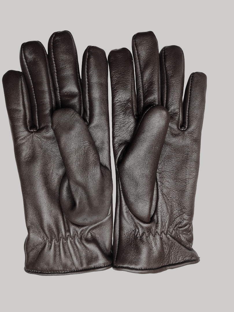 Cashmere Knot premium dark brown sheep leather women gloves from Ireland, soft warm winter gloves