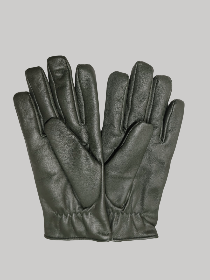 Cashmere Knot premium olive green sheep leather women gloves from Ireland, soft warm winter gloves