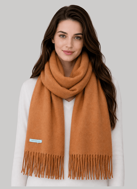 pure cashmere mustard muffler cashmere knot in Ireland