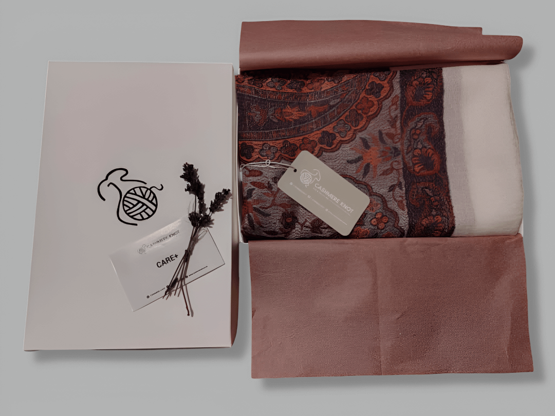 Ivory Paisley Printed Pashmina Shawl