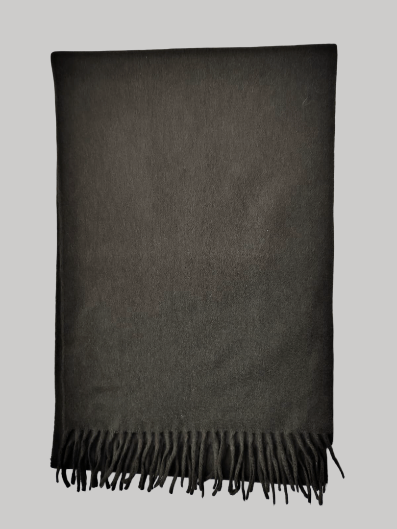 Cashmere Knot Bancha green preloved cashmere scarf from Ireland, soft luxury wrap