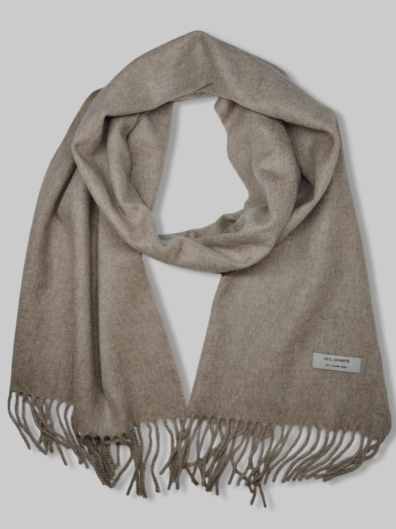 Brown pure cashmere stole by Cashmere Knot, soft luxury cashmere scarf for women