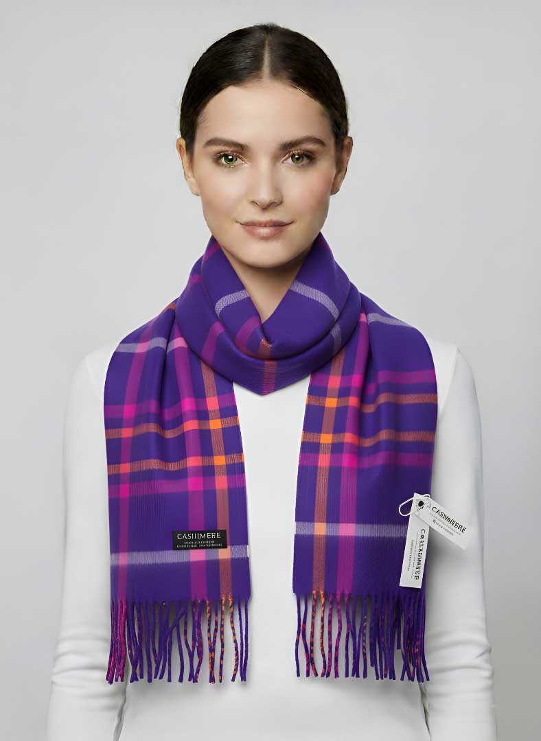 Charter Club check cashmere scarf and wrap preloved from Ireland, soft luxury wrap