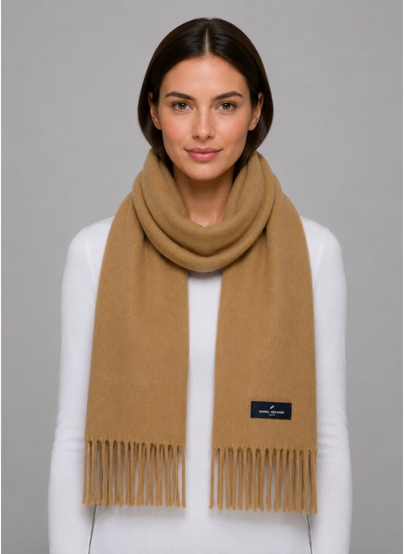 Daniel Hechter preloved pure cashmere scarf from Ireland, soft luxury wrap
