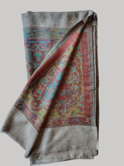 Dusty rose paisley Pure Pashmina shawl – luxurious handcrafted softness and elegance by Cashmere Knot Ireland