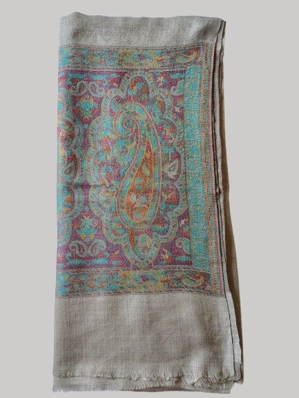 Dusty rose paisley Pure Pashmina shawl – luxurious handcrafted softness and elegance by Cashmere Knot Ireland