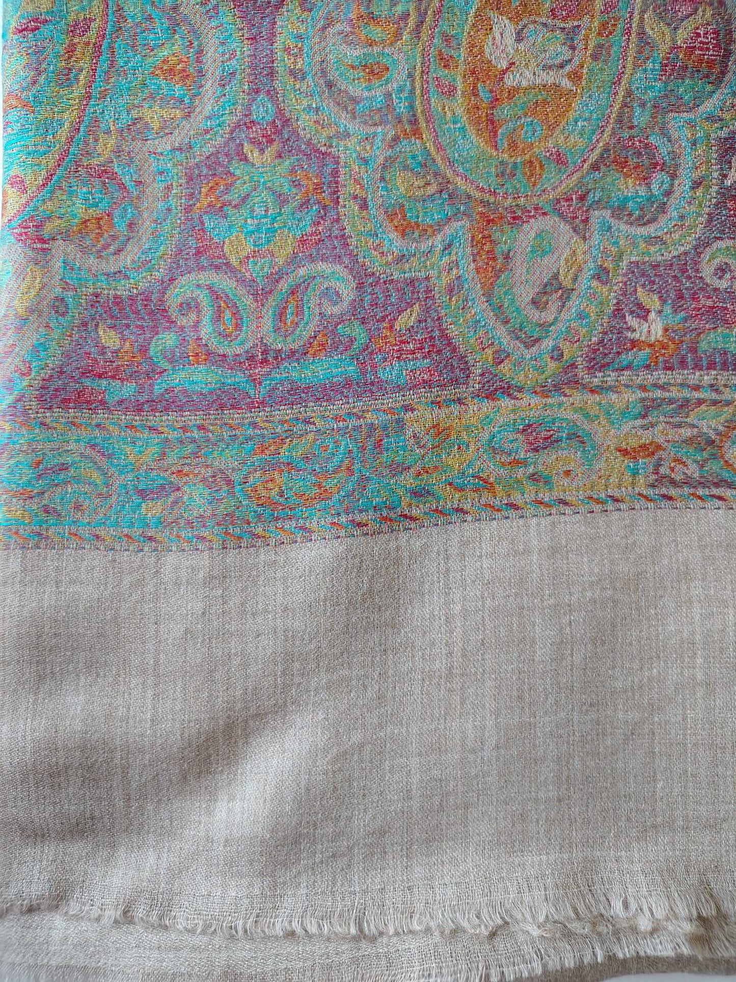 Dusty rose paisley Pure Pashmina shawl – luxurious handcrafted softness and elegance by Cashmere Knot Ireland