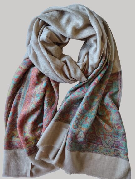 Dusty rose paisley Pure Pashmina shawl – luxurious handcrafted softness and elegance by Cashmere Knot Ireland