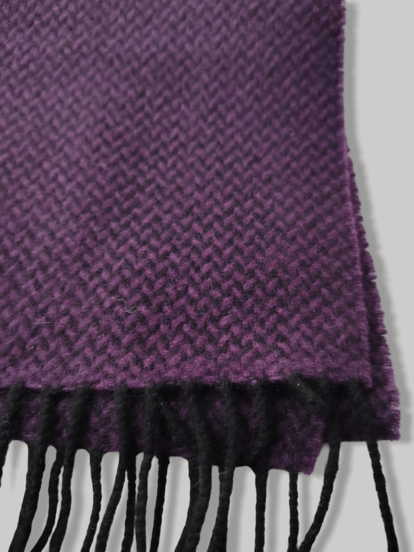 Enya Montenani preloved pure cashmere scarf from Ireland, plum purple color