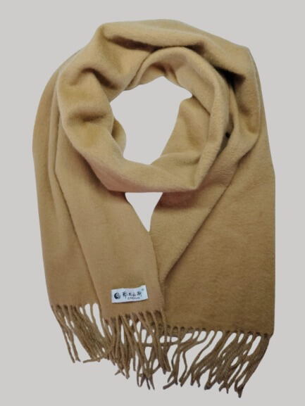 Erdos beige preloved pure cashmere scarf from Ireland, soft luxury wrap
