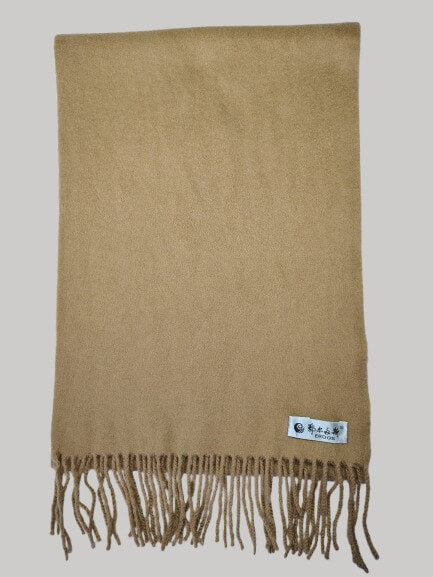Erdos beige preloved pure cashmere scarf from Ireland, soft luxury wrap