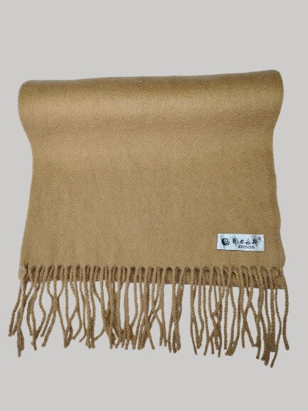 Erdos beige preloved pure cashmere scarf from Ireland, soft luxury wrap