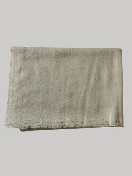 Ivory pure Pashmina stole from Cashmere Knot Ireland, featuring lightweight softness and timeless elegance for women in Ireland
