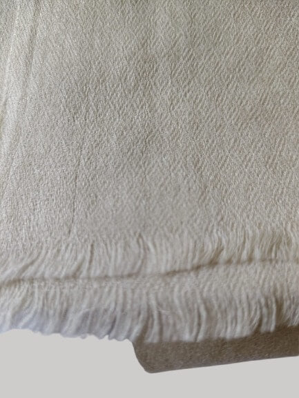 Ivory pure Pashmina stole from Cashmere Knot Ireland, featuring lightweight softness and timeless elegance for women in Ireland