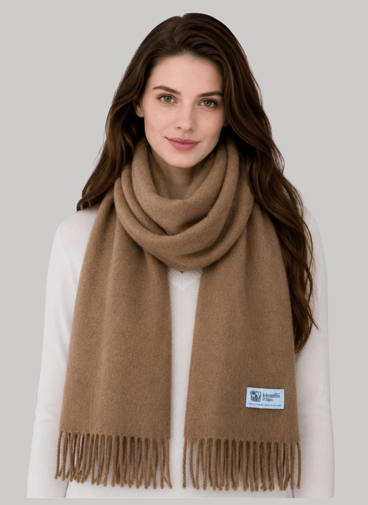 Johnstons of Elgin cashmere muffler and scarf, soft luxury cashmere stole