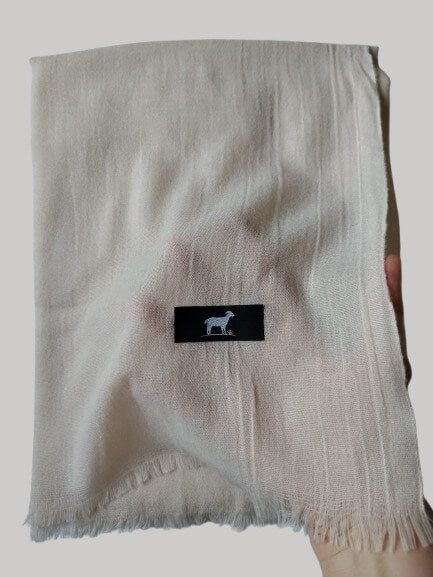 Luxury light brown Kashmiri pure Pashmina stole for women – handcrafted elegance by Cashmere Knot Ireland
