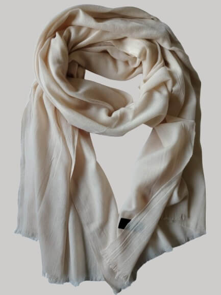 Luxury light brown Kashmiri pure Pashmina stole for women – handcrafted elegance by Cashmere Knot Ireland