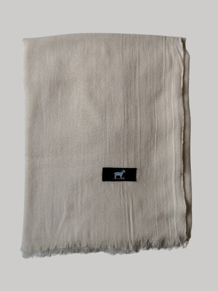 Luxury light brown Kashmiri pure Pashmina stole for women – handcrafted elegance by Cashmere Knot Ireland
