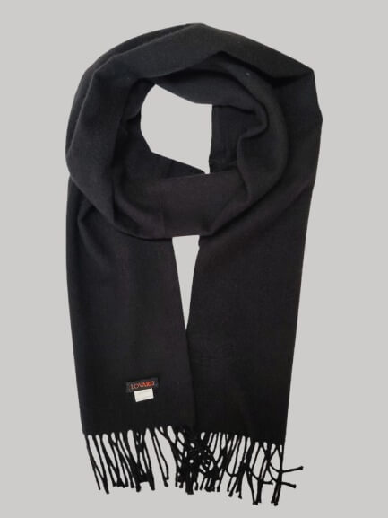 Lovarzi black preloved pure cashmere scarf from Ireland, soft luxury wrap