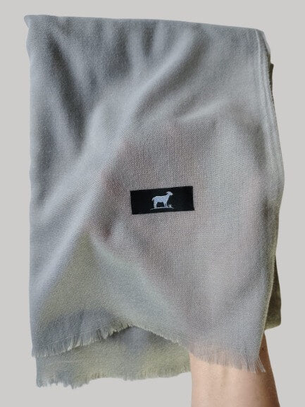 Light gray Kashmiri pure Pashmina stole for women – handcrafted luxury by Cashmere Knot Ireland
