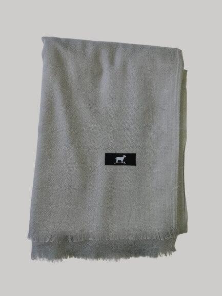 Light gray Kashmiri pure Pashmina stole for women – handcrafted luxury by Cashmere Knot Ireland