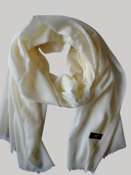 Luxury off-white Kashmiri pure Pashmina stole for women – Cashmere Knot Ireland