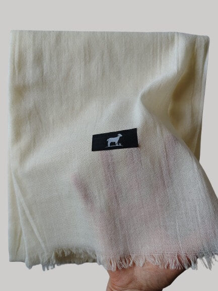 Luxury off-white Kashmiri pure Pashmina stole for women – Cashmere Knot Ireland