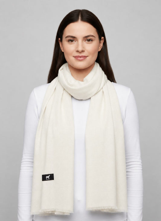 Luxury off-white Kashmiri pure Pashmina stole for women – Cashmere Knot Ireland
