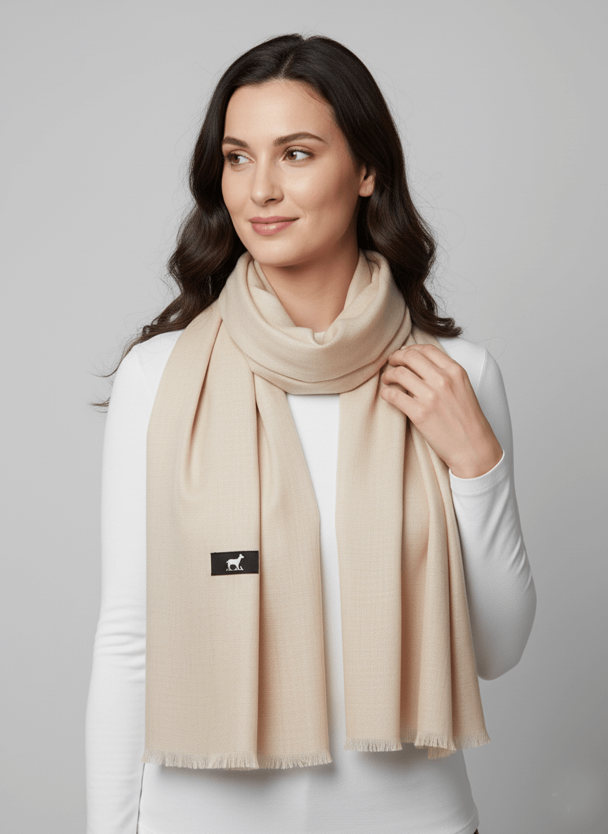 luxury light brown kashmiri pashmina stole