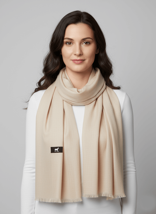 luxury light brown kashmiri pashmina stole