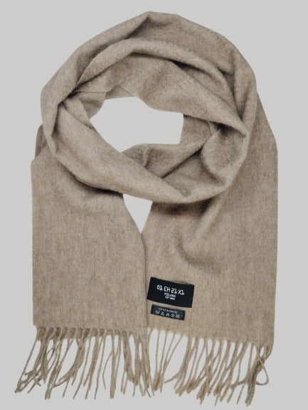 Milano beige preloved pure cashmere scarf from Ireland, soft luxury wrap