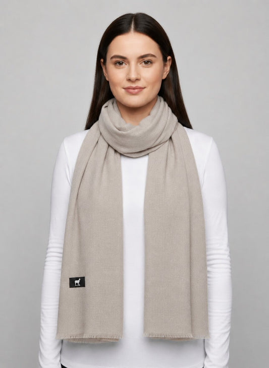 Moonlight Grey Pure Kashmiri pure Pashmina stole for women – handcrafted luxury wrap by Cashmere Knot Ireland