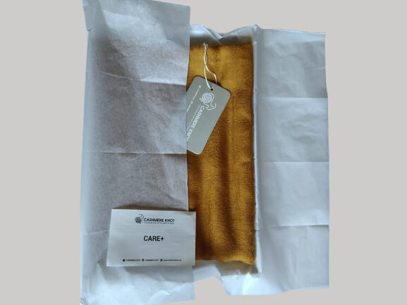 Mustard yellow pure Pashmina stole from Cashmere Knot Ireland, featuring lightweight softness and timeless elegance for women in Ireland