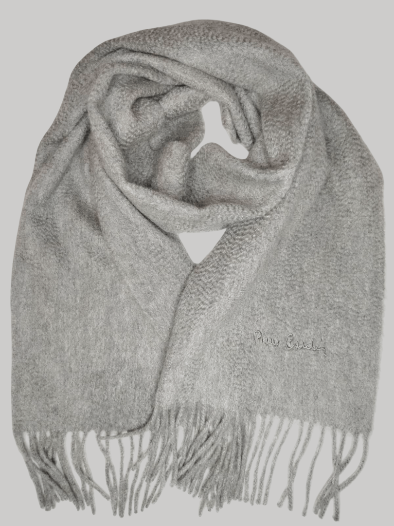 Pierre Cardin preloved cashmere scarf from Ireland, gray color