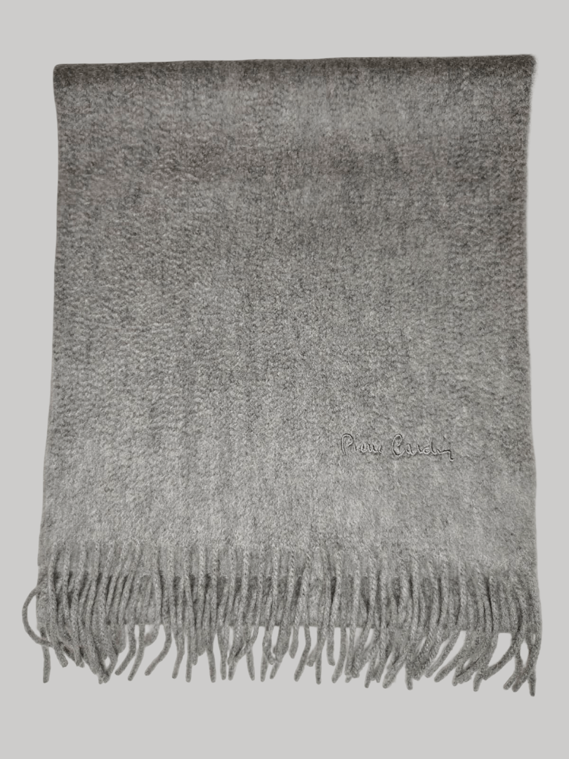 Pierre Cardin Preloved Pure Cashmere Scarf – Light Gray