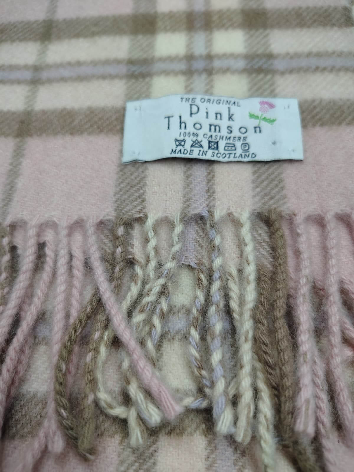 Pink Thompson preloved cashmere scarf from Ireland, soft luxury wrap
