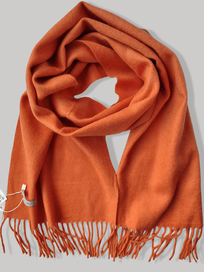 Orange pure cashmere scarves and muffler, soft luxury cashmere stole